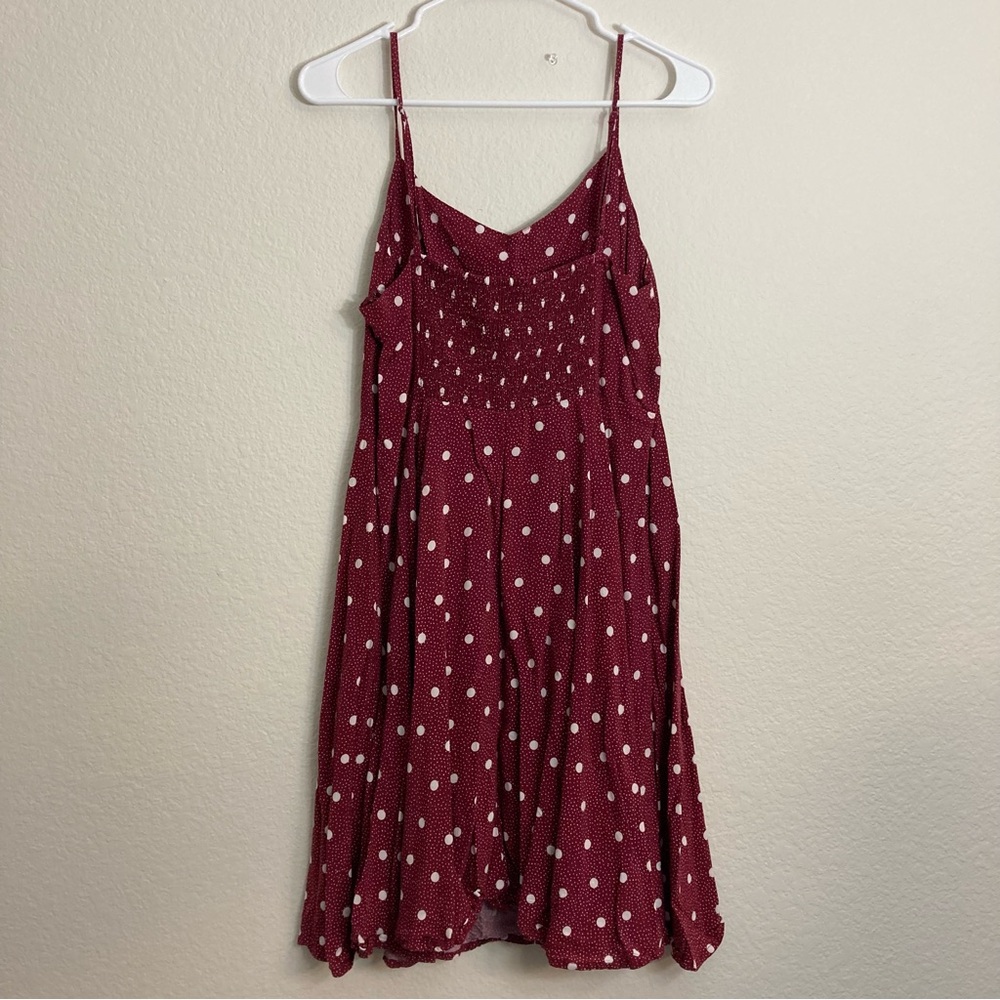 Old Navy Polkadot Summer Dress - Maroon/White - Large - Picture 5 of 8